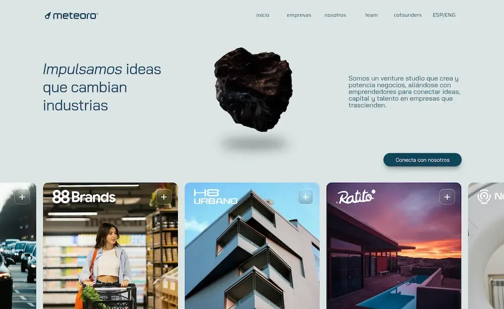 Sitio web de Meteoro