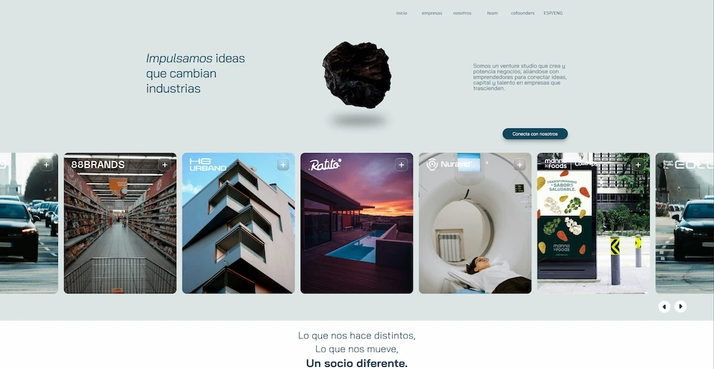 Sitio web de Meteoro desarrollado por Rizcode